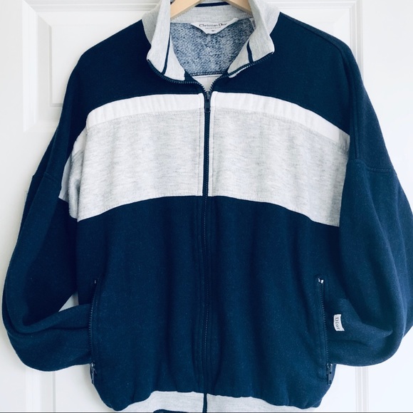 Dior Other - Christian Dior Monsieur Stripe Zip Sweatershirt M
